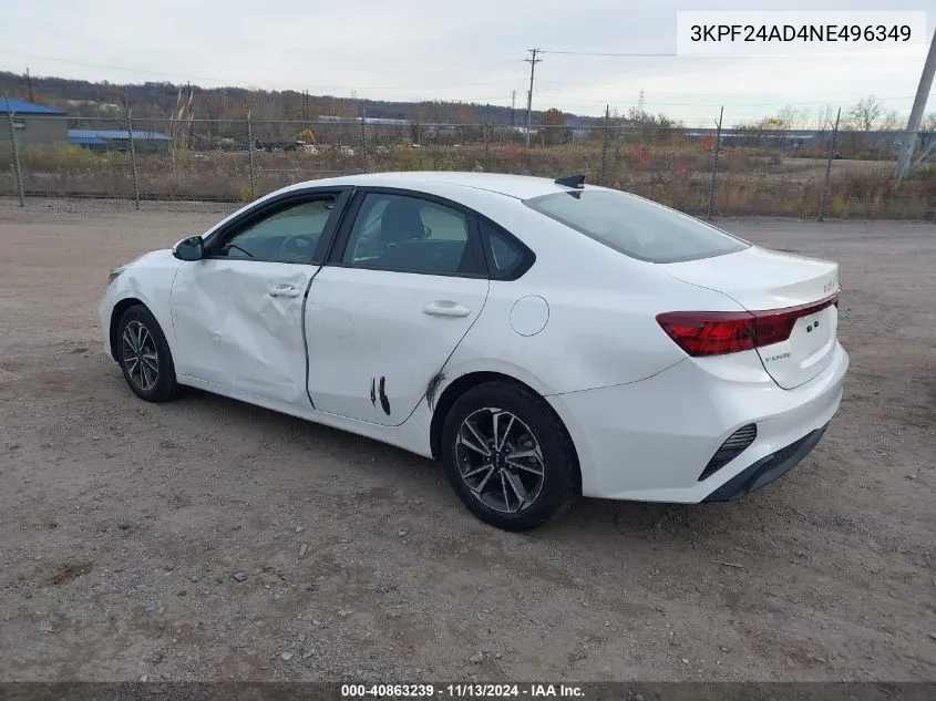 2022 Kia Forte Lxs VIN: 3KPF24AD4NE496349 Lot: 40863239