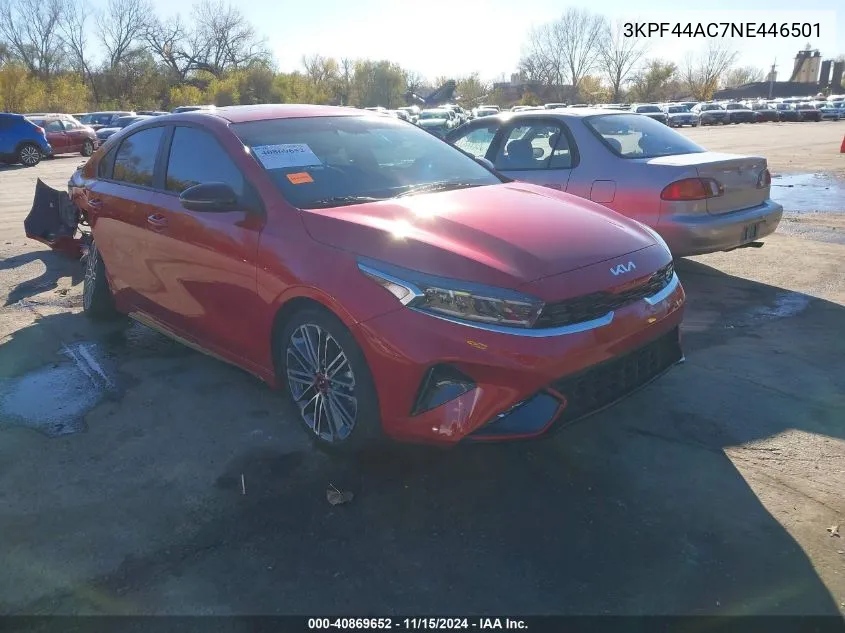 2022 Kia Forte Gt Manual VIN: 3KPF44AC7NE446501 Lot: 40869652