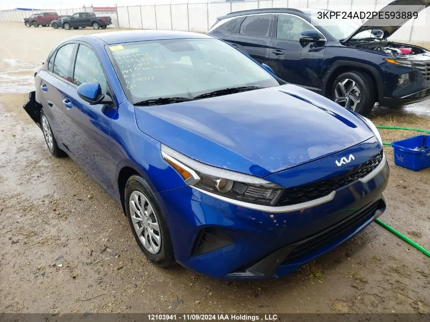 2023 Kia Forte VIN: 3KPF24AD2PE593889 Lot: 12103941