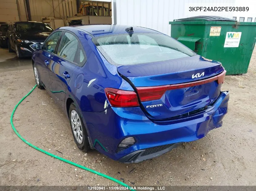 2023 Kia Forte VIN: 3KPF24AD2PE593889 Lot: 12103941