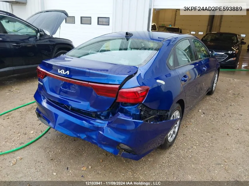 2023 Kia Forte VIN: 3KPF24AD2PE593889 Lot: 12103941