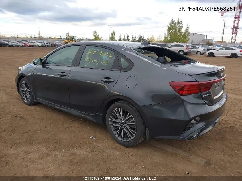 2023 Kia Forte Gt Line VIN: 3KPF54ADXPE558251 Lot: 12115182