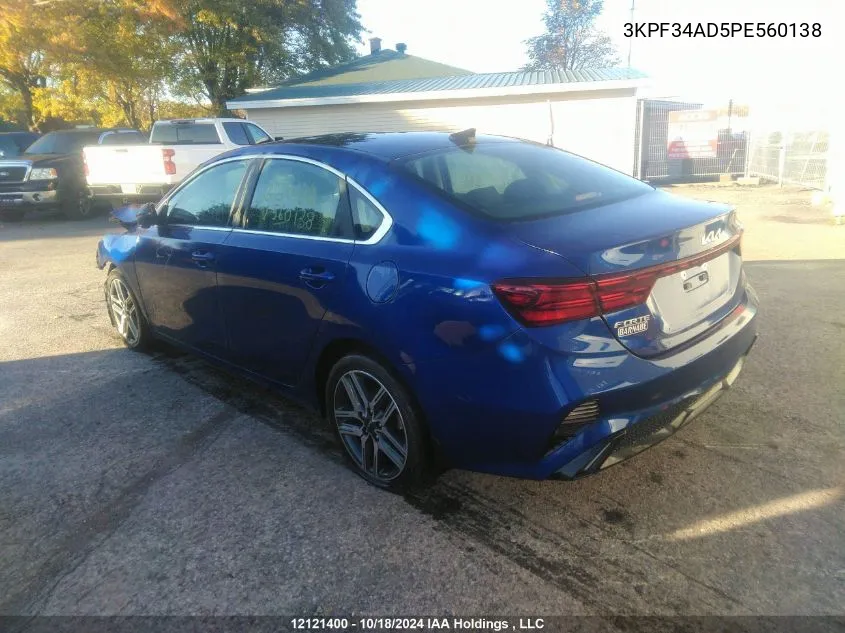 2023 Kia Forte Ex/Ex+/Ex Premium VIN: 3KPF34AD5PE560138 Lot: 12121400