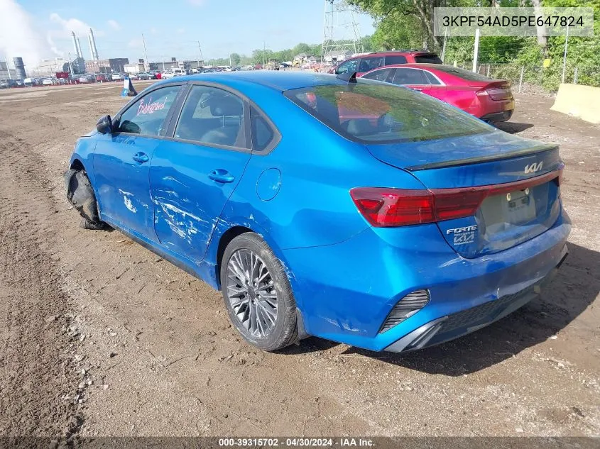 2023 Kia Forte Gt-Line VIN: 3KPF54AD5PE647824 Lot: 39315702