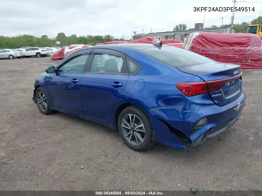 2023 Kia Forte Lxs VIN: 3KPF24AD3PE549514 Lot: 39345685