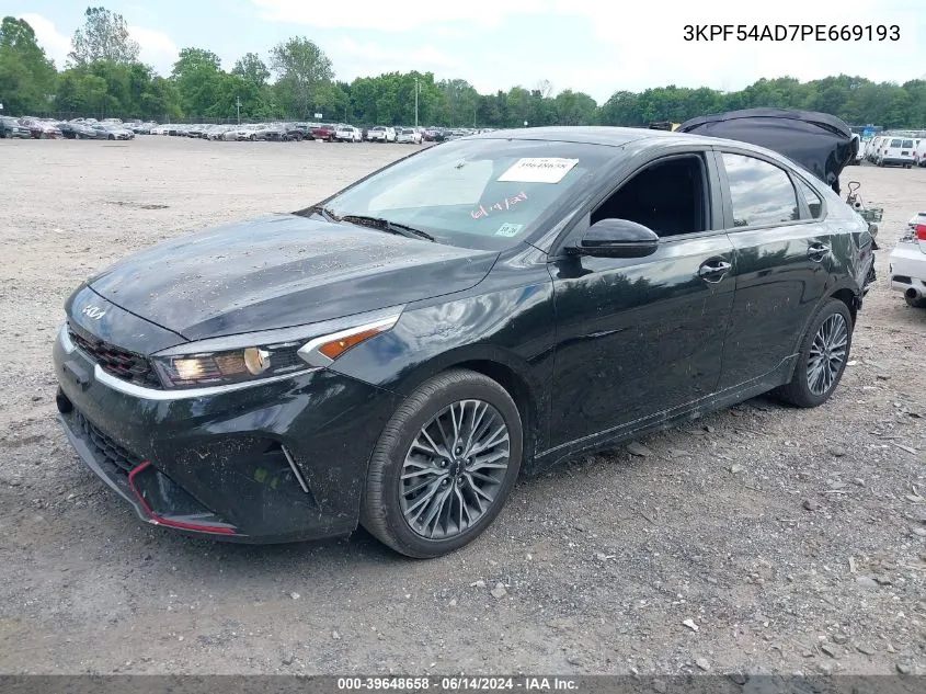 2023 Kia Forte Gt-Line VIN: 3KPF54AD7PE669193 Lot: 39648658