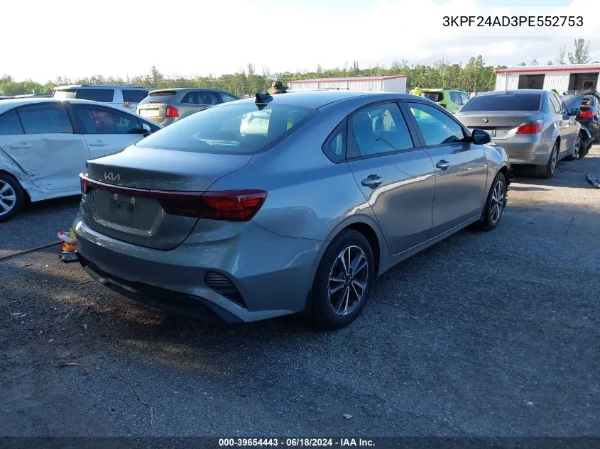 2023 Kia Forte Lxs VIN: 3KPF24AD3PE552753 Lot: 39654443