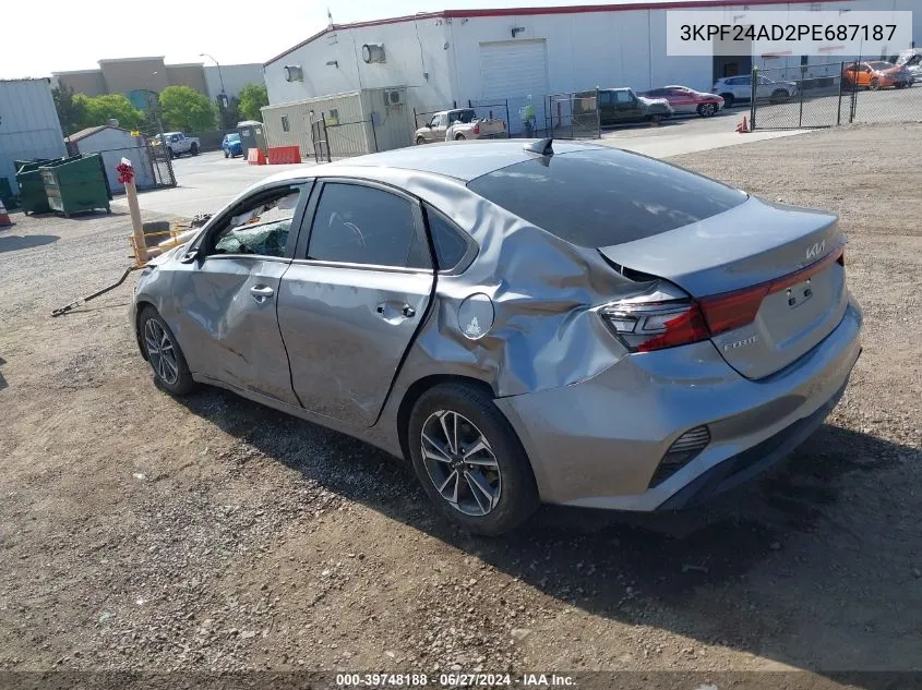 2023 Kia Forte Lxs VIN: 3KPF24AD2PE687187 Lot: 39748188