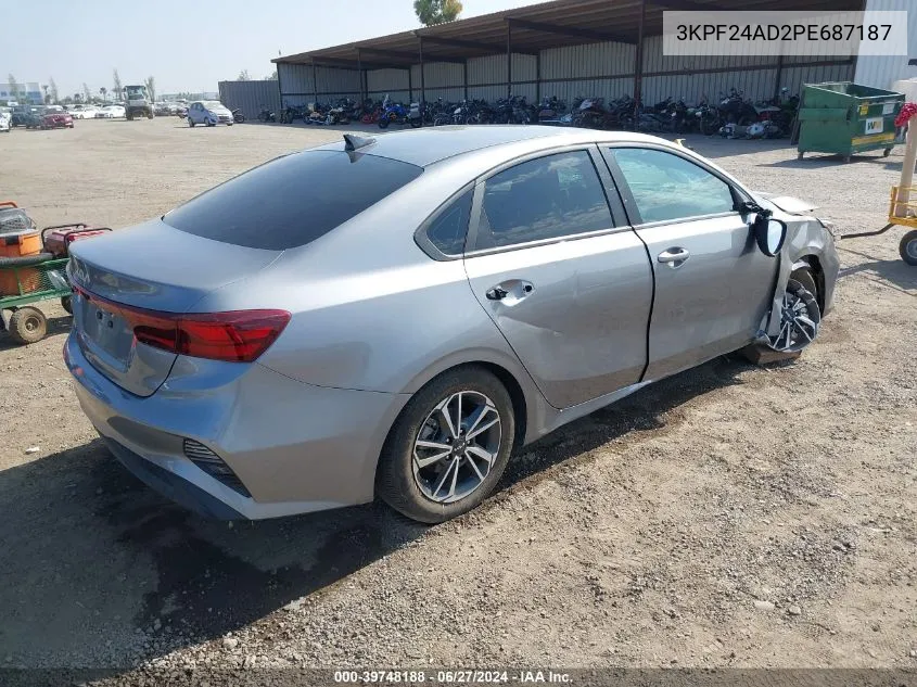 2023 Kia Forte Lxs VIN: 3KPF24AD2PE687187 Lot: 39748188