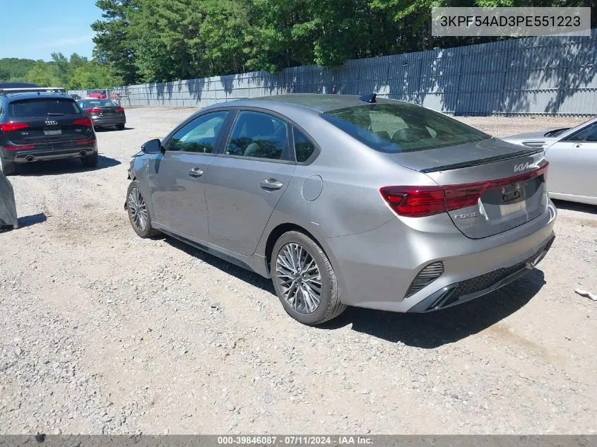 2023 Kia Forte Gt-Line VIN: 3KPF54AD3PE551223 Lot: 39846087