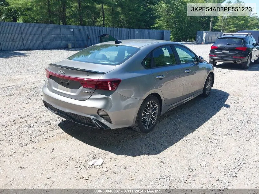 2023 Kia Forte Gt-Line VIN: 3KPF54AD3PE551223 Lot: 39846087