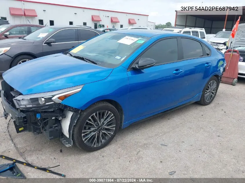 2023 Kia Forte Gt-Line VIN: 3KPF54AD2PE687942 Lot: 39871984