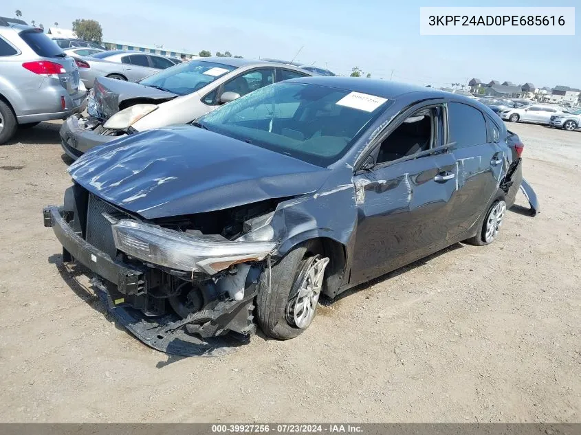 2023 Kia Forte Lx VIN: 3KPF24AD0PE685616 Lot: 39927256