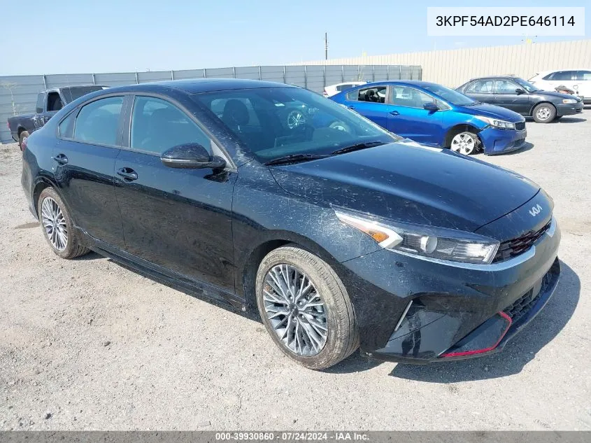 2023 Kia Forte Gt-Line VIN: 3KPF54AD2PE646114 Lot: 39930860