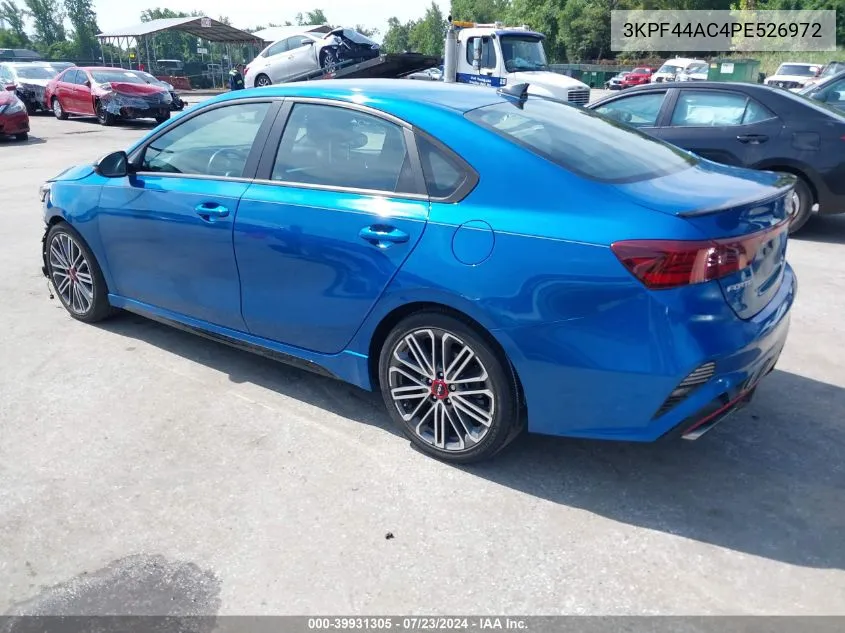 2023 Kia Forte Gt VIN: 3KPF44AC4PE526972 Lot: 39931305