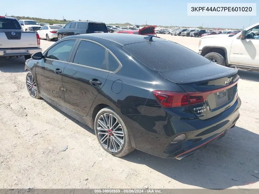 2023 Kia Forte Gt VIN: 3KPF44AC7PE601020 Lot: 39958959