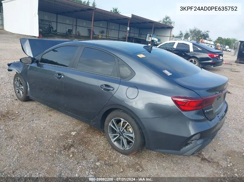 2023 Kia Forte Lxs VIN: 3KPF24AD0PE635752 Lot: 39992205