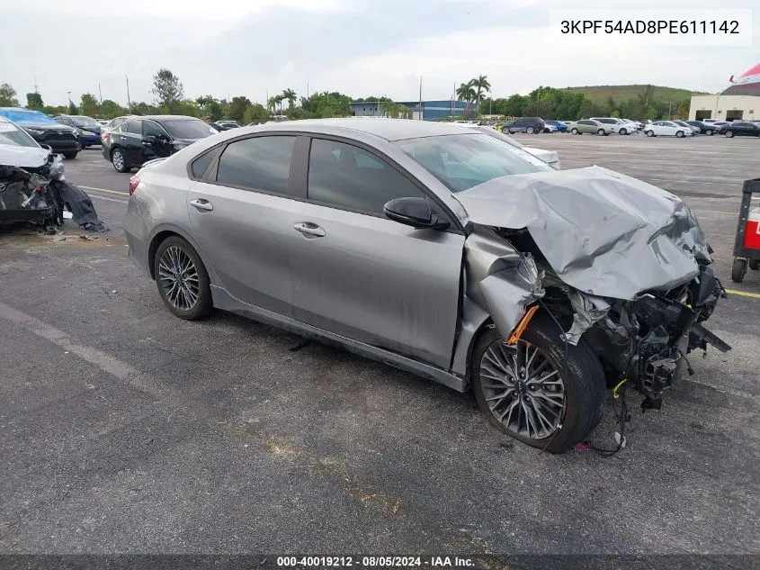 2023 Kia Forte Gt-Line VIN: 3KPF54AD8PE611142 Lot: 40019212