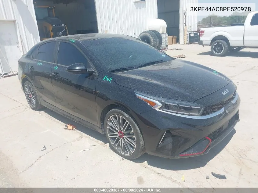 2023 Kia Forte Gt VIN: 3KPF44AC8PE520978 Lot: 40020387