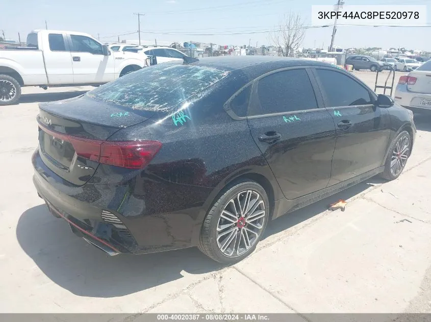 2023 Kia Forte Gt VIN: 3KPF44AC8PE520978 Lot: 40020387