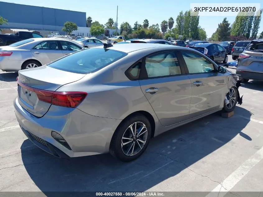 2023 Kia Forte Lxs VIN: 3KPF24AD2PE612070 Lot: 40027550