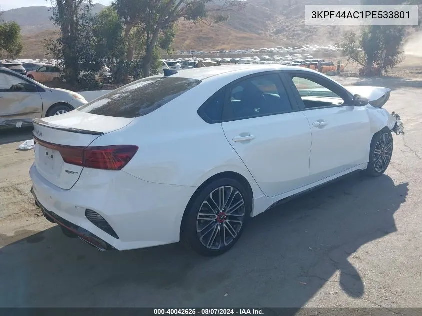 2023 Kia Forte Gt VIN: 3KPF44AC1PE533801 Lot: 40042625