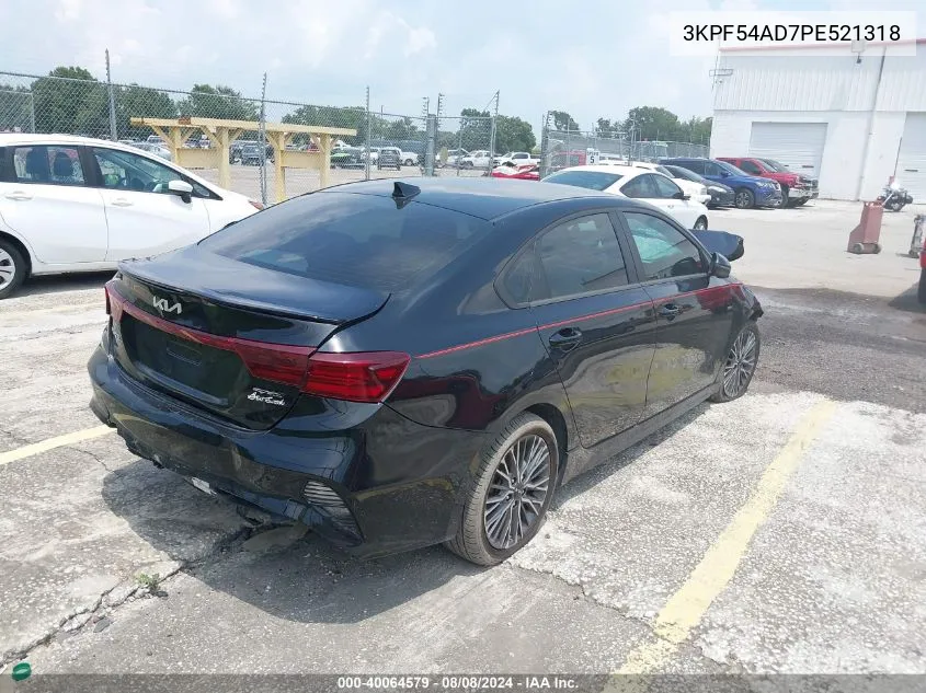 2023 Kia Forte Gt-Line VIN: 3KPF54AD7PE521318 Lot: 40064579