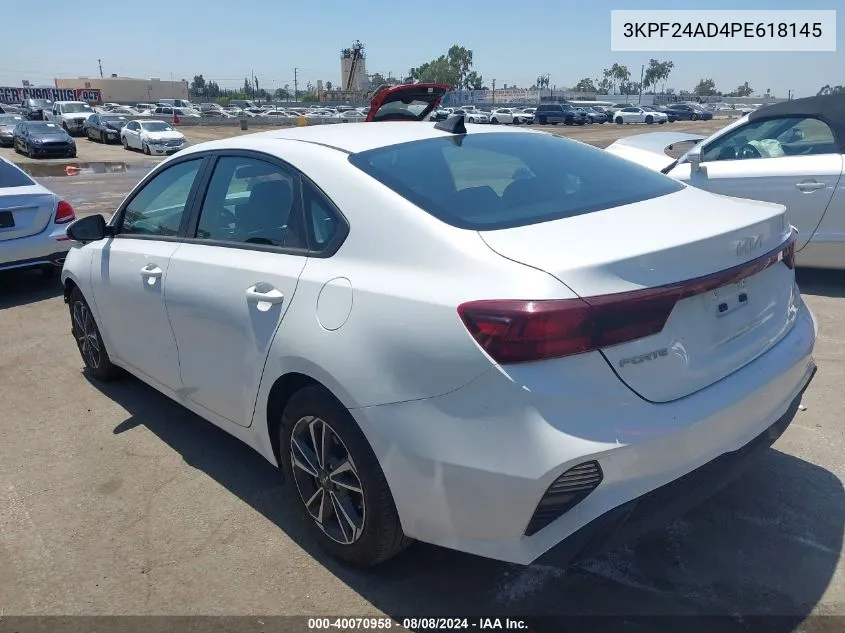 2023 Kia Forte Lxs VIN: 3KPF24AD4PE618145 Lot: 40070958