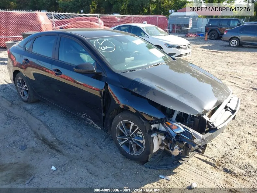 2023 Kia Forte Lxs VIN: 3KPF24AD8PE643226 Lot: 40093996