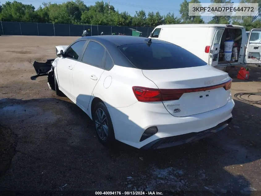 2023 Kia Forte Lx/Lxs VIN: 3KPF24AD7PE644772 Lot: 40094176