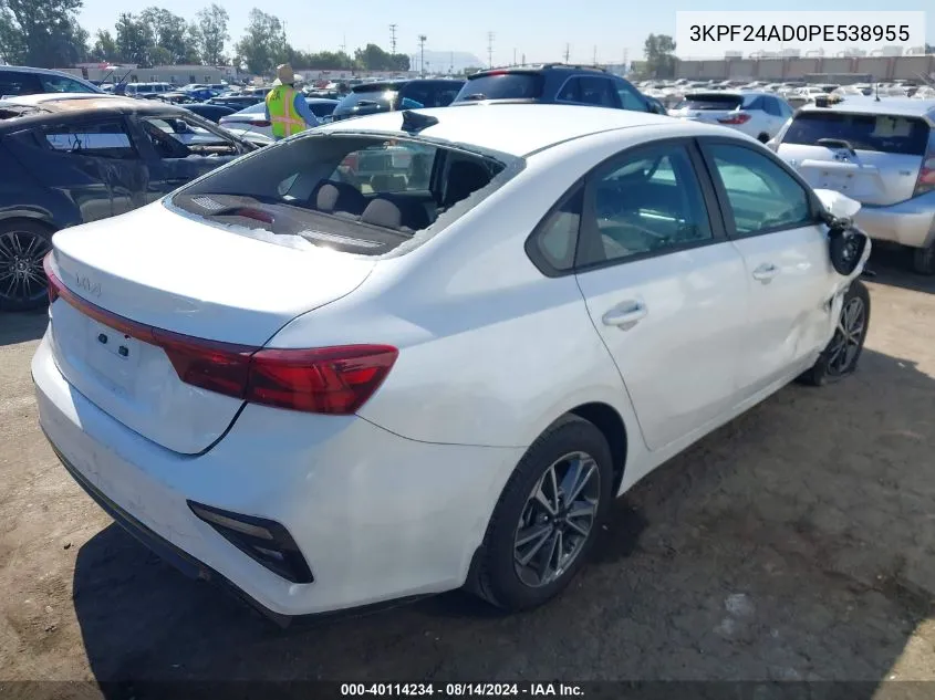 2023 Kia Forte Lxs VIN: 3KPF24AD0PE538955 Lot: 40114234