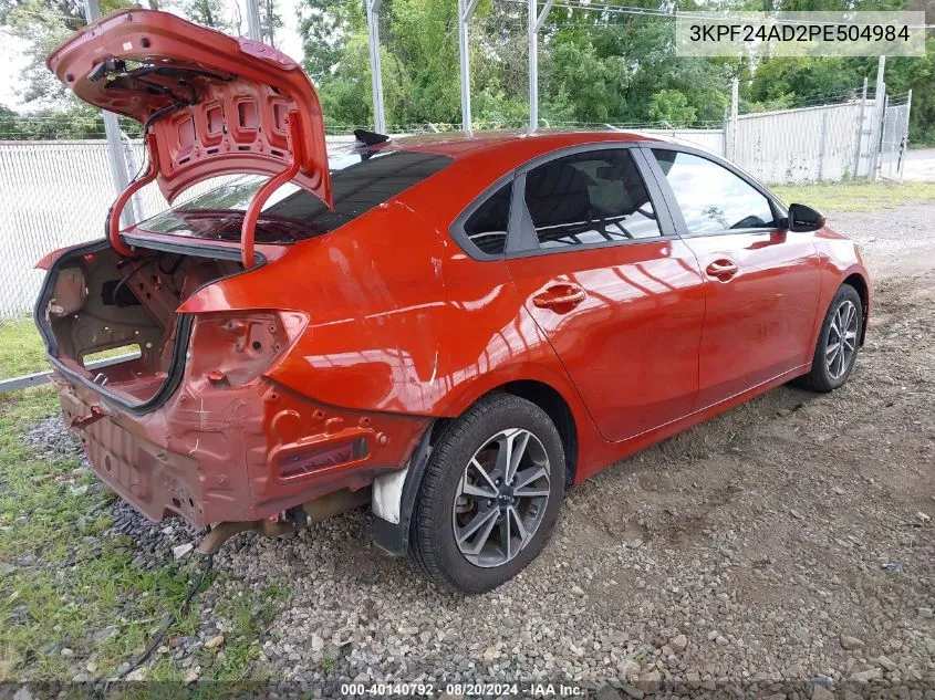 2023 Kia Forte Lxs VIN: 3KPF24AD2PE504984 Lot: 40140792