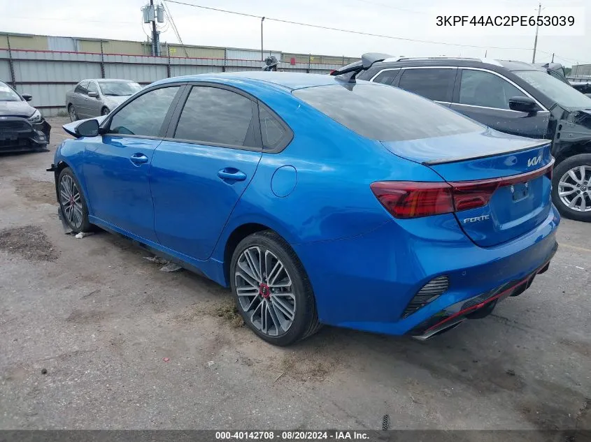 2023 Kia Forte Gt VIN: 3KPF44AC2PE653039 Lot: 40142708