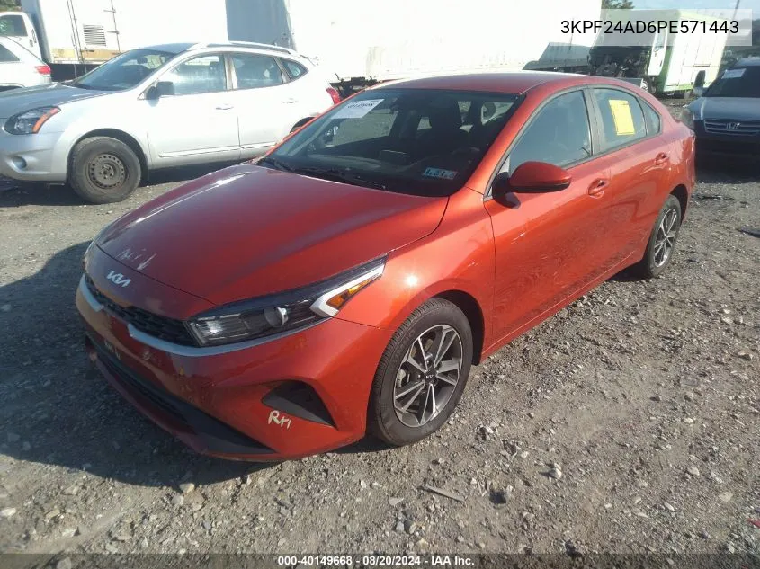 2023 Kia Forte Lx/Lxs VIN: 3KPF24AD6PE571443 Lot: 40149668