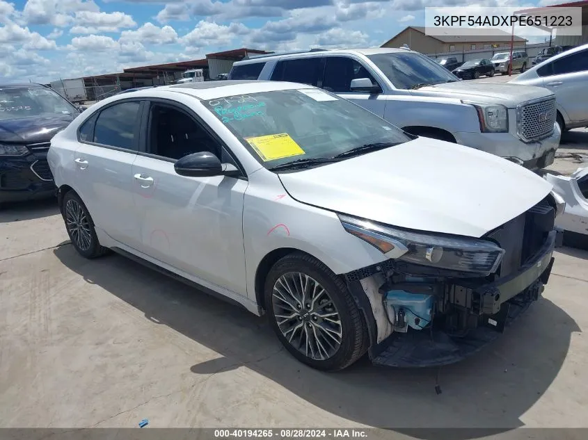 2023 Kia Forte Gt-Line VIN: 3KPF54ADXPE651223 Lot: 40194265