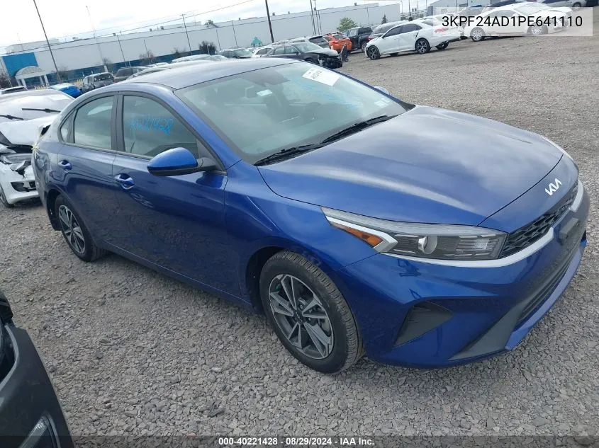 2023 Kia Forte Lxs VIN: 3KPF24AD1PE641110 Lot: 40221428