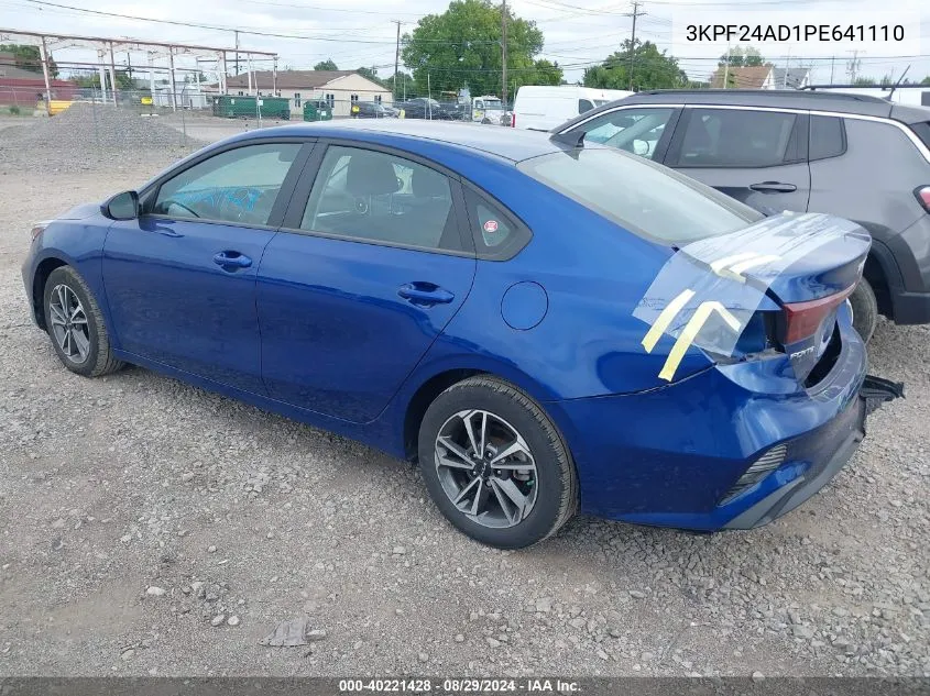 2023 Kia Forte Lxs VIN: 3KPF24AD1PE641110 Lot: 40221428