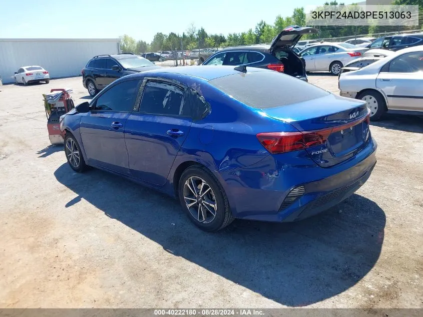 2023 Kia Forte Lxs VIN: 3KPF24AD3PE513063 Lot: 40222180