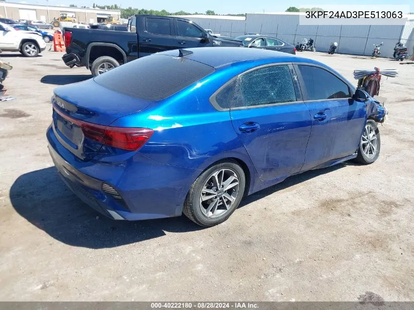 2023 Kia Forte Lxs VIN: 3KPF24AD3PE513063 Lot: 40222180