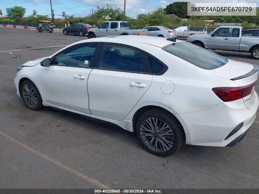 2023 Kia Forte Gt-Line VIN: 3KPF54AD5PE670729 Lot: 40225045