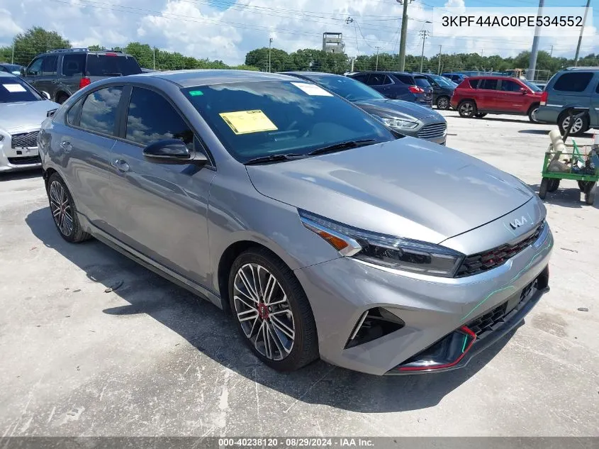 2023 Kia Forte Gt VIN: 3KPF44AC0PE534552 Lot: 40238120