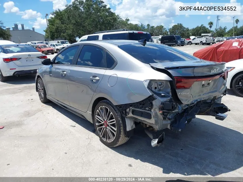 2023 Kia Forte Gt VIN: 3KPF44AC0PE534552 Lot: 40238120