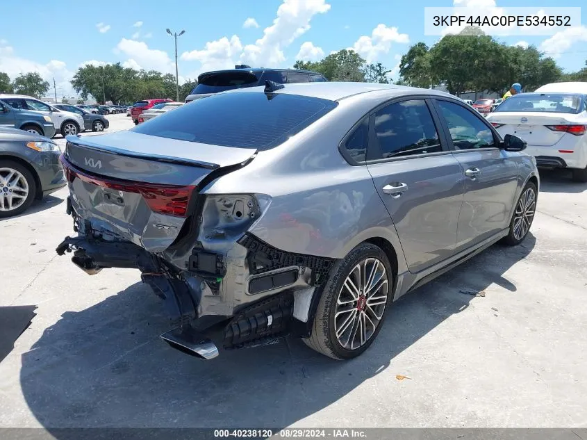 2023 Kia Forte Gt VIN: 3KPF44AC0PE534552 Lot: 40238120