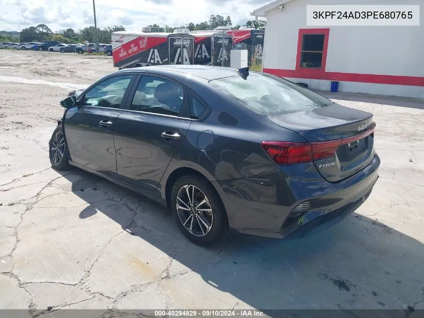 2023 Kia Forte Lxs VIN: 3KPF24AD3PE680765 Lot: 40294829