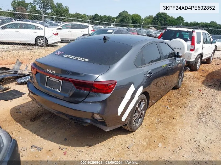 2023 Kia Forte Lxs VIN: 3KPF24AD4PE602852 Lot: 40295928