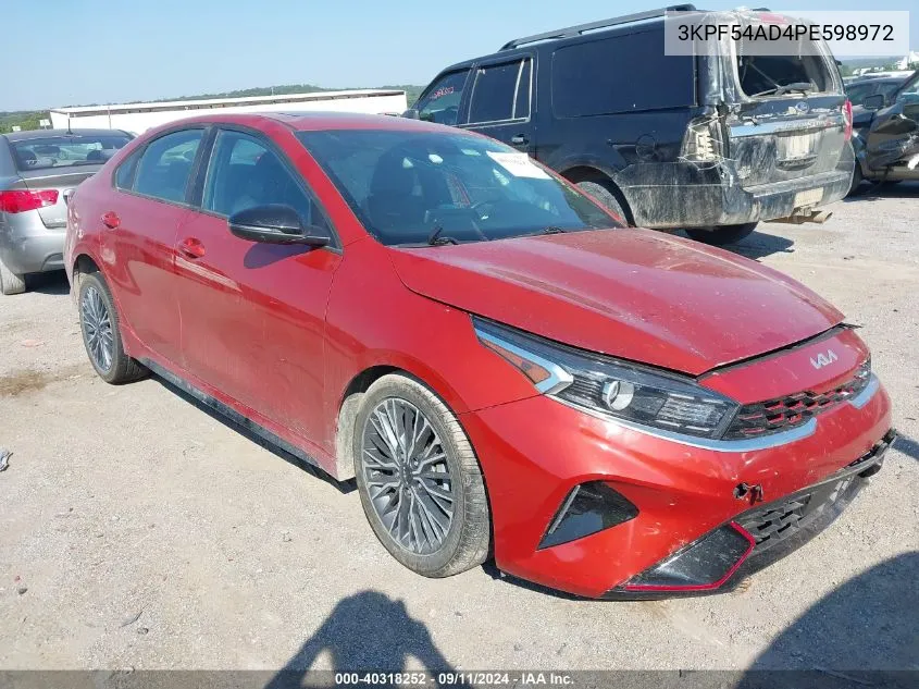 2023 Kia Forte Gt Line VIN: 3KPF54AD4PE598972 Lot: 40318252