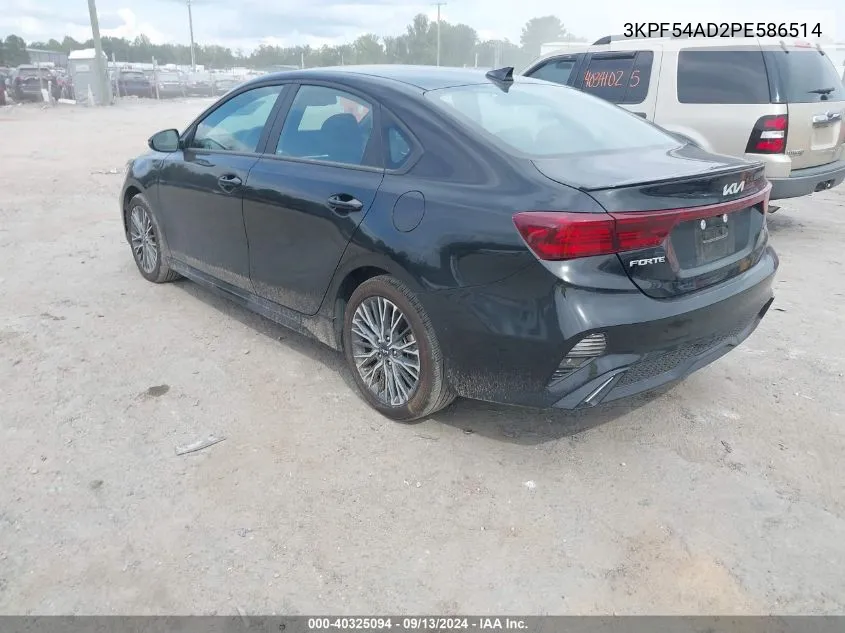 2023 Kia Forte Gt-Line VIN: 3KPF54AD2PE586514 Lot: 40325094