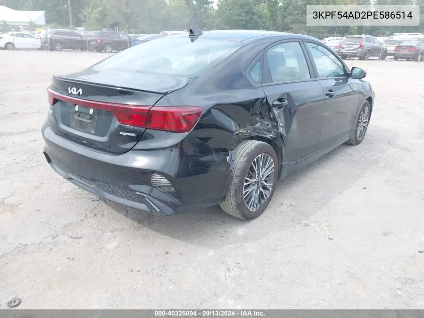 2023 Kia Forte Gt-Line VIN: 3KPF54AD2PE586514 Lot: 40325094