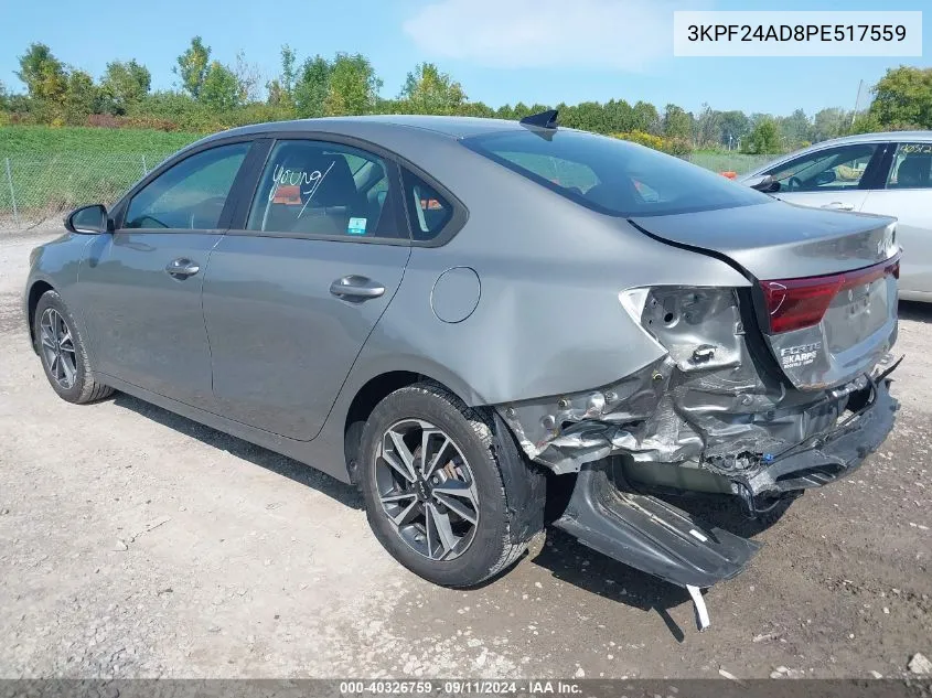 2023 Kia Forte Lxs VIN: 3KPF24AD8PE517559 Lot: 40326759