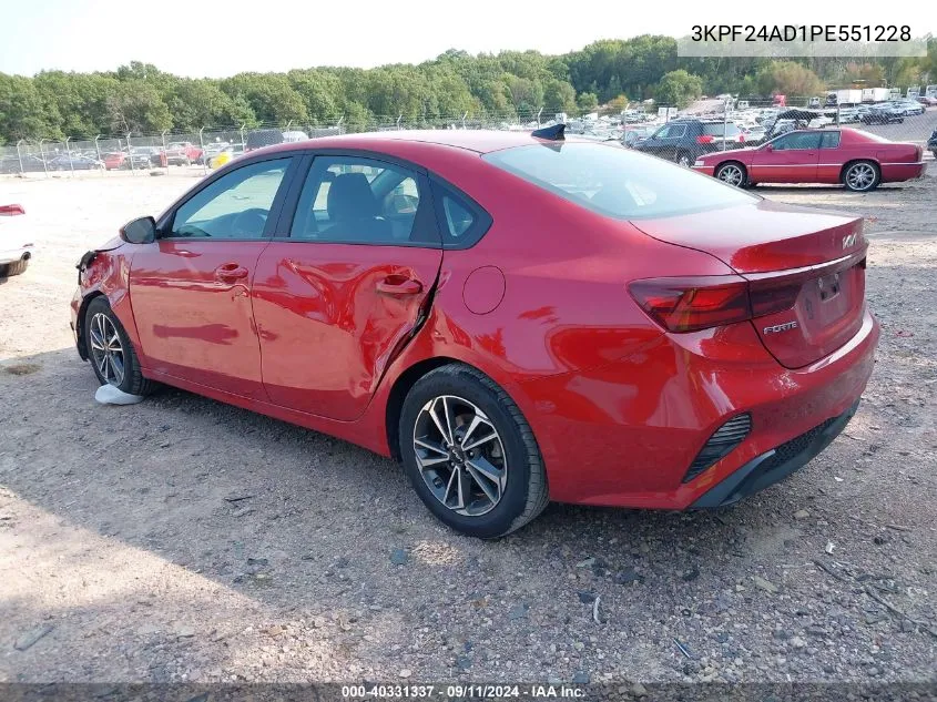 2023 Kia Forte Lxs VIN: 3KPF24AD1PE551228 Lot: 40331337